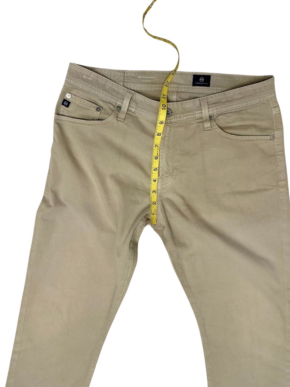 AG Adriano Goldschmied The Graduate Tailored Leg Khaki Jeans Men’s 33x34 - Picture 8 of 9